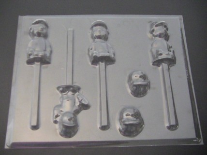 374sp Handy Man Chocolate or Hard Candy Lollipop Mold 374sp Handy Man Chocolate or Hard Candy Lollipop Mold
